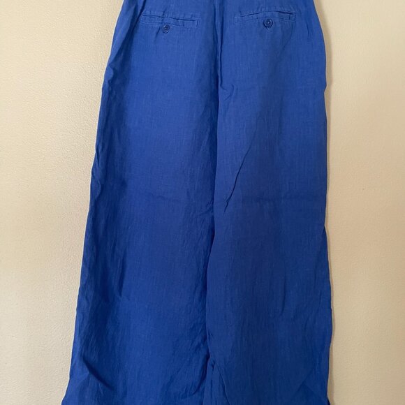 Madewell Blue Linen Pants Size 4 - Picture 6 of 8